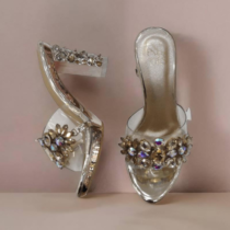 Golden Glamour Diamond Heels