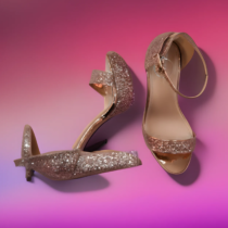Golden Elegance Crystal Heels